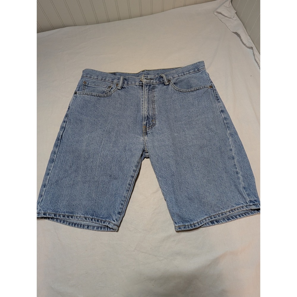 Levis 505 Mens Regular Fit Denim Shorts Light Wash Blue W36 34505-2110